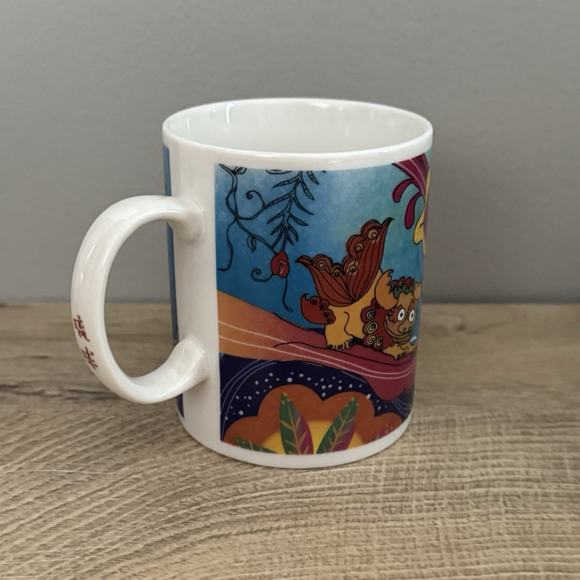 Starbucks Mug 2016 Okinawa Coffee Tea Collector Fu Dog Shisa Lion‎ Flowers - Picture 7 of 9